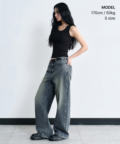 MUSINSA STANDARD WOMAN（ムシンサスタンダードウーマン）の「ウィメンズスcoopネックタンクトップ[ブラック]（Tシャツ/カットソー・レディース・その他・X-SMALL/SMALL/MEDIUM/LARGE）」の6枚目の写真