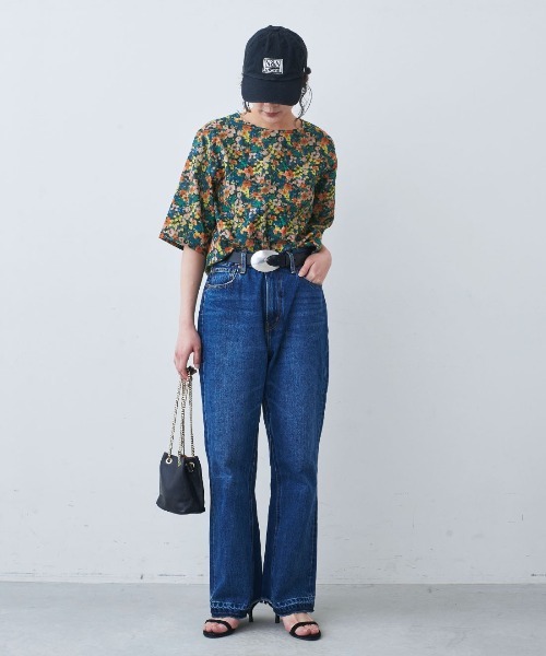 mensha!(メンシャ)の「mensha! ヴィンテージライクな 花柄ガーゼTブラウス(シャツ/ブラウス・レディース・ブルー系その他/ブラック系その他/ホワイト系その他・M/L/LL/3L)」の9枚目の写真