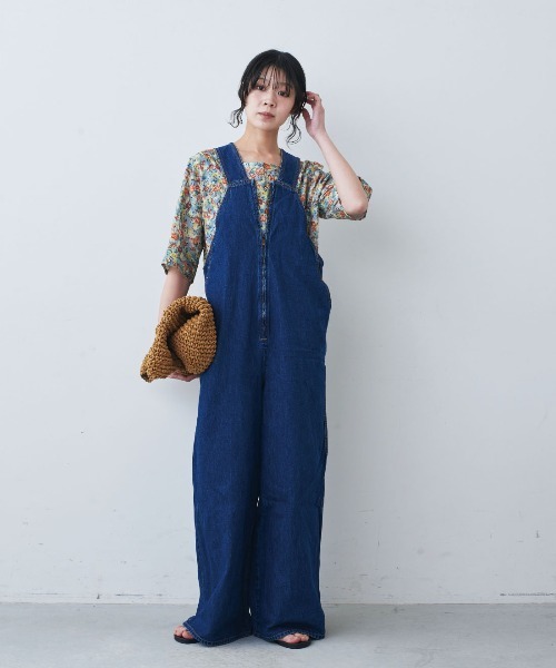 mensha!(メンシャ)の「mensha! ヴィンテージライクな 花柄ガーゼTブラウス(シャツ/ブラウス・レディース・ブルー系その他/ブラック系その他/ホワイト系その他・M/L/LL/3L)」の10枚目の写真