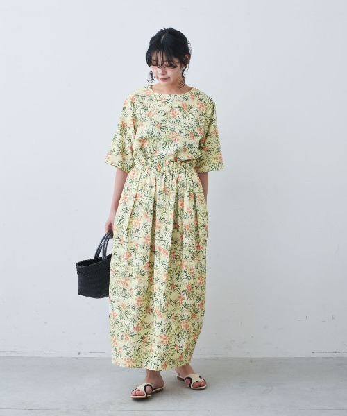 mensha!(メンシャ)の「mensha! ヴィンテージライクな 花柄ガーゼTブラウス(シャツ/ブラウス・レディース・ブルー系その他/ブラック系その他/ホワイト系その他・M/L/LL/3L)」の12枚目の写真