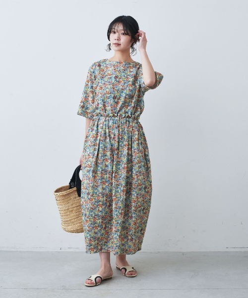 mensha!(メンシャ)の「mensha! ヴィンテージライクな 花柄ガーゼTブラウス(シャツ/ブラウス・レディース・ブルー系その他/ブラック系その他/ホワイト系その他・M/L/LL/3L)」の13枚目の写真