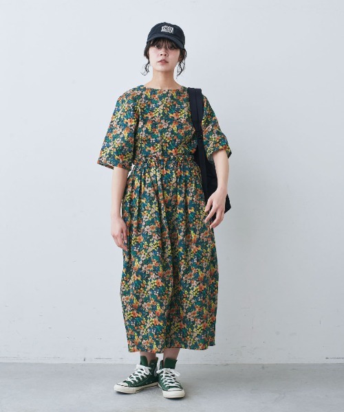 mensha!(メンシャ)の「mensha! ヴィンテージライクな 花柄ガーゼTブラウス(シャツ/ブラウス・レディース・ブルー系その他/ブラック系その他/ホワイト系その他・M/L/LL/3L)」の14枚目の写真