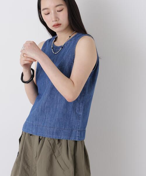 Healthy denim(ヘルシーデニム)の「Healthy DENIM/Breezy Coconuts(セットアップ可)(シャツ/ブラウス・レディース・ブルー/ライトブルー・1/0)」の3枚目の写真