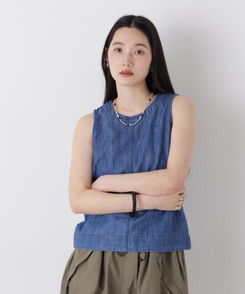 Healthy denim(ヘルシーデニム)の「Healthy DENIM/Breezy Coconuts(セットアップ可)(シャツ/ブラウス・レディース・ブルー/ライトブルー・1/0)」の4枚目の写真