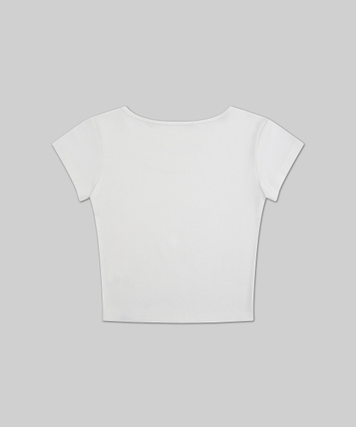 DOLPHIN WAVE APPAREL（ドルフィンウェーブアパレル）の「[2パック] ドルフィンウィメンズ スクープネック キャップスリーブ 半袖Tシャツ（Tシャツ/カットソー・レディース・ブラック×グレー/ライトグレー/ホワイト×ブラック/アイボリー/ホワイト×グレー/ブラック×ブラック・FREE）」の10枚目の写真