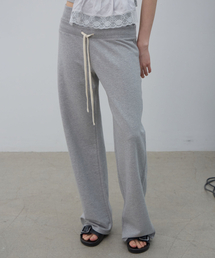 DOUBLE WAIST JERSEY PANTS (MELANGE GREY)
