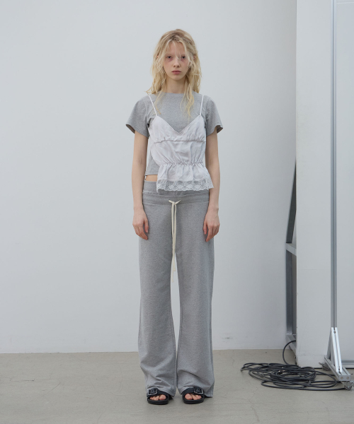 LCDC TM(エルシーディーシーティーエム)の「DOUBLE WAIST JERSEY PANTS (MELANGE GREY)(スウェットパンツ・レディース・その他・MEDIUM/SMALL)」の12枚目の写真
