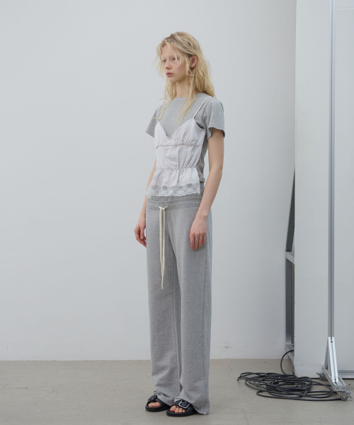 LCDC TM(エルシーディーシーティーエム)の「DOUBLE WAIST JERSEY PANTS (MELANGE GREY)(スウェットパンツ・レディース・その他・MEDIUM/SMALL)」の11枚目の写真