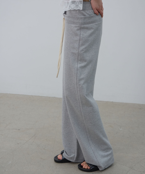 LCDC TM(エルシーディーシーティーエム)の「DOUBLE WAIST JERSEY PANTS (MELANGE GREY)(スウェットパンツ・レディース・その他・MEDIUM/SMALL)」の7枚目の写真