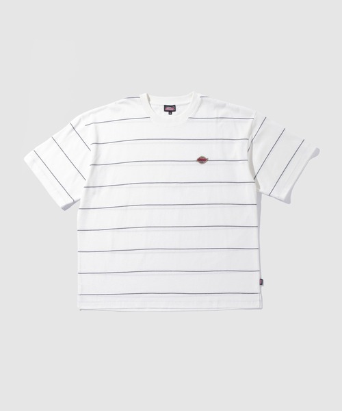 Dickies（ディッキーズ）の「【GENUINE Dickies / ジェニュインディッキーズ】綿100％ ワンポイントワッペン ボーダーTシャツ（Tシャツ/カットソー・メンズ・ブラウン系/ホワイト系・M/XL/L）」の11枚目の写真