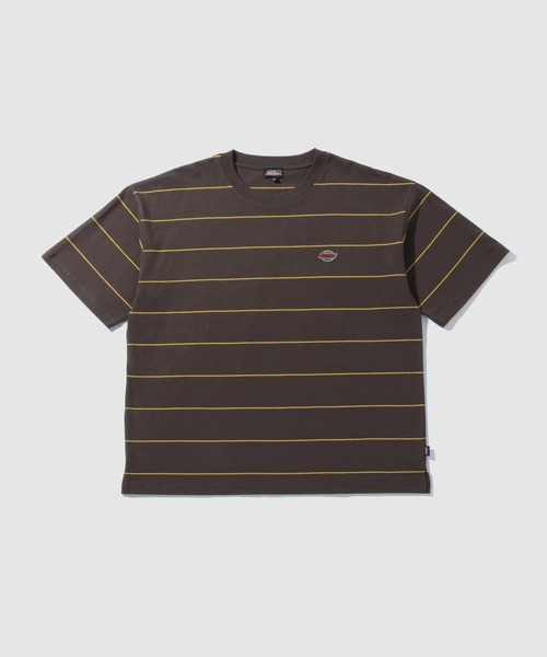 Dickies（ディッキーズ）の「【GENUINE Dickies / ジェニュインディッキーズ】綿100％ ワンポイントワッペン ボーダーTシャツ（Tシャツ/カットソー・メンズ・ブラウン系/ホワイト系・M/XL/L）」の12枚目の写真