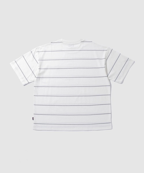 Dickies（ディッキーズ）の「【GENUINE Dickies / ジェニュインディッキーズ】綿100％ ワンポイントワッペン ボーダーTシャツ（Tシャツ/カットソー・メンズ・ブラウン系/ホワイト系・M/XL/L）」の13枚目の写真