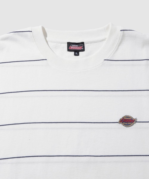 Dickies（ディッキーズ）の「【GENUINE Dickies / ジェニュインディッキーズ】綿100％ ワンポイントワッペン ボーダーTシャツ（Tシャツ/カットソー・メンズ・ブラウン系/ホワイト系・M/XL/L）」の14枚目の写真