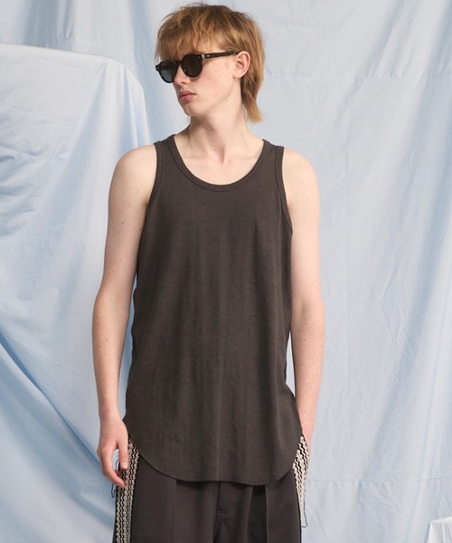 MAISON SPECIAL(メゾンスペシャル)の「《UNISEX》Fraise Layered Round Tank Top/フライスレイヤードラウンドタンクトップ【MAISON SPECIAL/メゾンスペシャル】(タンクトップ・メンズ・チャコールグレー/グレー/ホワイト/ブラック・1/0/2)」の1枚目の写真
