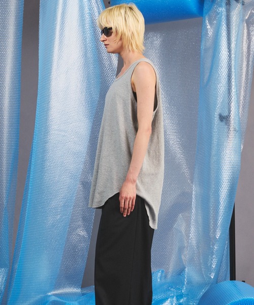 MAISON SPECIAL(メゾンスペシャル)の「《UNISEX》Fraise Layered Round Tank Top/フライスレイヤードラウンドタンクトップ【MAISON SPECIAL/メゾンスペシャル】(タンクトップ・メンズ・チャコールグレー/グレー/ホワイト/ブラック・1/0/2)」の7枚目の写真