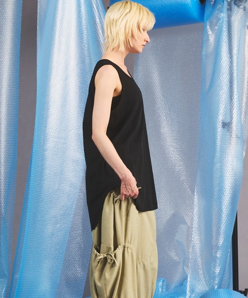 MAISON SPECIAL(メゾンスペシャル)の「《UNISEX》Fraise Layered Round Tank Top/フライスレイヤードラウンドタンクトップ【MAISON SPECIAL/メゾンスペシャル】(タンクトップ・メンズ・チャコールグレー/グレー/ホワイト/ブラック・1/0/2)」の10枚目の写真
