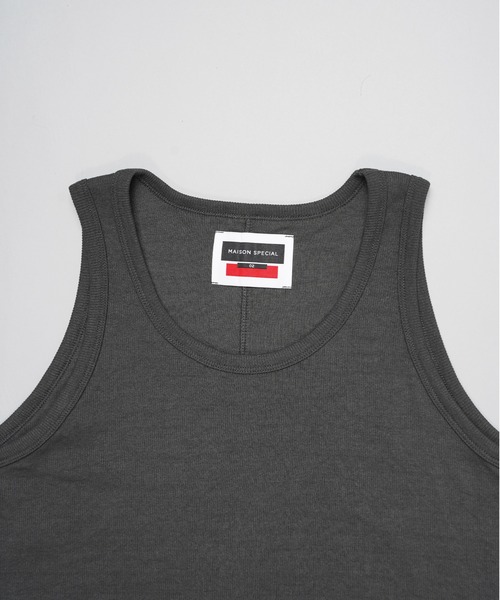 MAISON SPECIAL(メゾンスペシャル)の「《UNISEX》Fraise Layered Round Tank Top/フライスレイヤードラウンドタンクトップ【MAISON SPECIAL/メゾンスペシャル】(タンクトップ・メンズ・チャコールグレー/グレー/ホワイト/ブラック・1/0/2)」の17枚目の写真