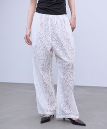 THINGS THAT MATTER（シングス ザット マター）の「「ZOZOTOWN限定」 FRONT LACE TAFFETA EASY PANTS   フロントレース×タフタイージーパンツ（その他パンツ）」