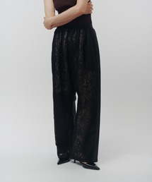 THINGS THAT MATTER（シングス ザット マター）の「「ZOZOTOWN限定」 FRONT LACE TAFFETA EASY PANTS   フロントレース×タフタイージーパンツ（その他パンツ）」