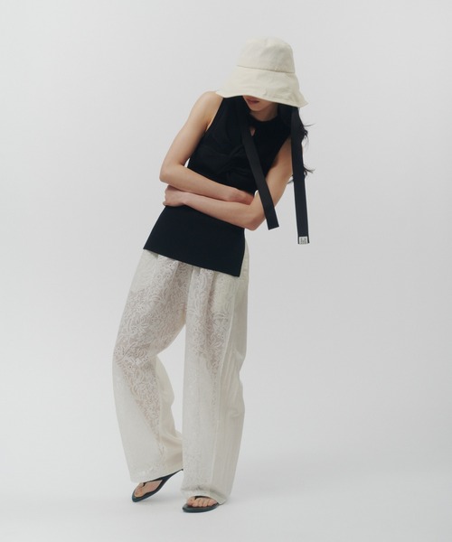 THINGS THAT MATTER(シングス ザット マター)の「「ZOZOTOWN別注」 FRONT LACE TAFFETA EASY PANTS / フロントレース×タフタイージーパンツ(その他パンツ・レディース・オフホワイト/ブラック・FREE)」の17枚目の写真