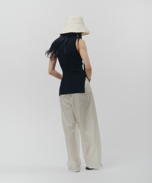 THINGS THAT MATTER(シングス ザット マター)の「「ZOZOTOWN別注」 FRONT LACE TAFFETA EASY PANTS / フロントレース×タフタイージーパンツ(その他パンツ・レディース・オフホワイト/ブラック・FREE)」の18枚目の写真