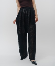 THINGS THAT MATTER（シングス ザット マター）の「「ZOZOTOWN限定」 FRONT LACE TAFFETA EASY PANTS   フロントレース×タフタイージーパンツ（その他パンツ）」