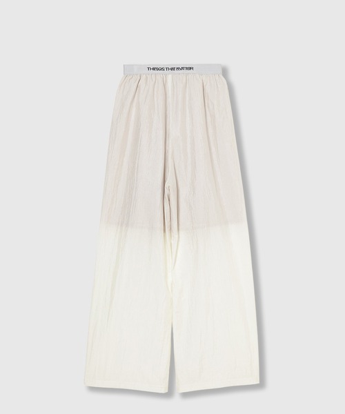 THINGS THAT MATTER(シングス ザット マター)の「「ZOZOTOWN別注」 FRONT LACE TAFFETA EASY PANTS / フロントレース×タフタイージーパンツ(その他パンツ・レディース・オフホワイト/ブラック・FREE)」の4枚目の写真