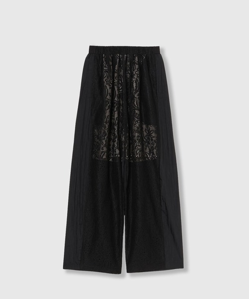 THINGS THAT MATTER(シングス ザット マター)の「「ZOZOTOWN別注」 FRONT LACE TAFFETA EASY PANTS / フロントレース×タフタイージーパンツ(その他パンツ・レディース・オフホワイト/ブラック・FREE)」の5枚目の写真