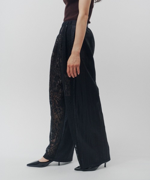 THINGS THAT MATTER(シングス ザット マター)の「「ZOZOTOWN別注」 FRONT LACE TAFFETA EASY PANTS / フロントレース×タフタイージーパンツ(その他パンツ・レディース・オフホワイト/ブラック・FREE)」の21枚目の写真