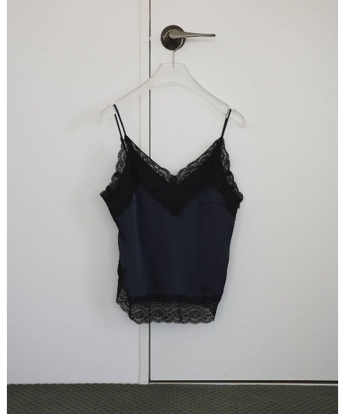 anuke(アンヌーク)の「Satin Lace Camisole 62610425(Tシャツ/カットソー・メンズ・ネイビー/オフホワイト・FREE)」の16枚目の写真
