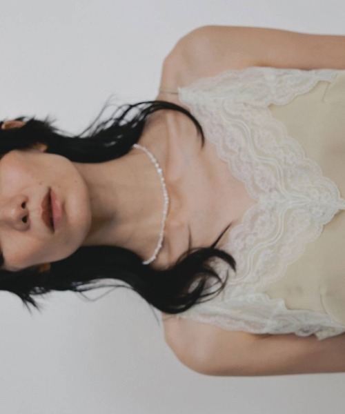 anuke(アンヌーク)の「Satin Lace Camisole 62610425(Tシャツ/カットソー・メンズ・ネイビー/オフホワイト・FREE)」の15枚目の写真
