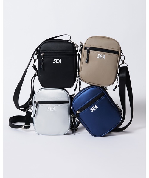 WIND AND SEA(ウィンダンシー)の「SMALL SHOULDER BAG(ショルダーバッグ・メンズ・ネイビー/ベージュ/ブラック/シルバー・FREE)」の6枚目の写真