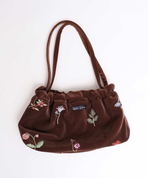 l'atelier du savon(アトリエドサボン)の「秋の草花 ベロア刺繍ポシェット(ショルダーバッグ・レディース・ブラウン/ネイビー・FREE)」の19枚目の写真