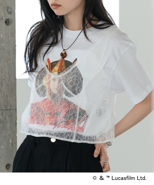 GALLEST(ギャレスト)の「【GOODROCKSPEED】QUEEN AMIDALA / Print T-Shirt(Tシャツ/カットソー・レディース・ホワイト・38)」の4枚目の写真