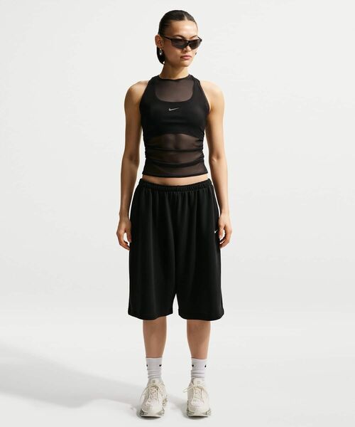 NIKE(ナイキ)の「ナイキ スポーツウェア ウィメンズ タイト シアー タンクトップ / Nike Sportswear Women's Tight Sheer Tank Top IR1676-010 Black(タンクトップ・レディース・ブラック・XS/XL/S/M/L)」の5枚目の写真