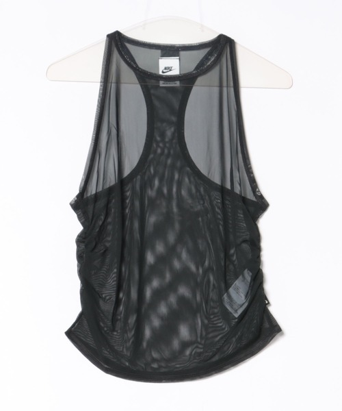 NIKE(ナイキ)の「ナイキ スポーツウェア ウィメンズ タイト シアー タンクトップ / Nike Sportswear Women's Tight Sheer Tank Top IR1676-010 Black(タンクトップ・レディース・ブラック・XS/XL/S/M/L)」の2枚目の写真
