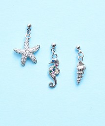 gargle ガーグル:海の生き物シリーズ オーシャンセット ヒトデ 貝 タツノオトシゴ ピアス
