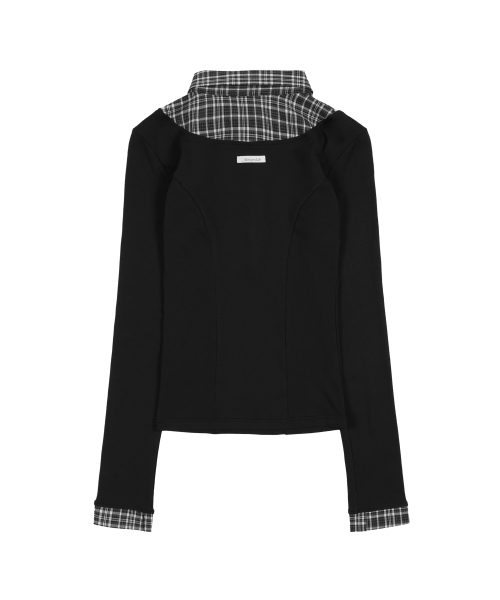 FANCY CLUB(ファンシークラブ)の「シャツレイヤードロングスリーブ (ブラック) F25ZB023(Tシャツ/カットソー・レディース・その他・ONE SIZE)」の5枚目の写真