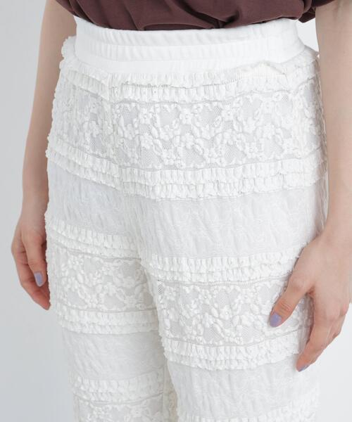 N.(N. Natural Beauty Basic)(エヌエヌナチュラルビューティーベーシック)の「レースフレアパンツ(その他パンツ・レディース・ブラック/オフホワイト・フリ-)」の16枚目の写真