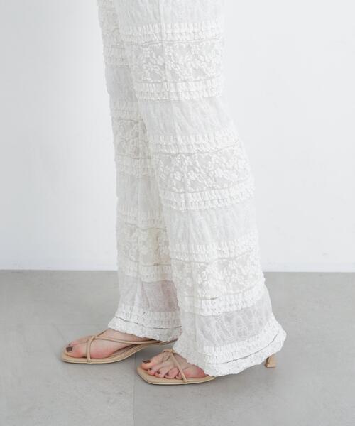 N.(N. Natural Beauty Basic)(エヌエヌナチュラルビューティーベーシック)の「レースフレアパンツ(その他パンツ・レディース・ブラック/オフホワイト・フリ-)」の17枚目の写真