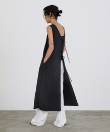 LEVAR（レバー）の「Ribbon Tie Layered Dress - Black（ワンピース）」