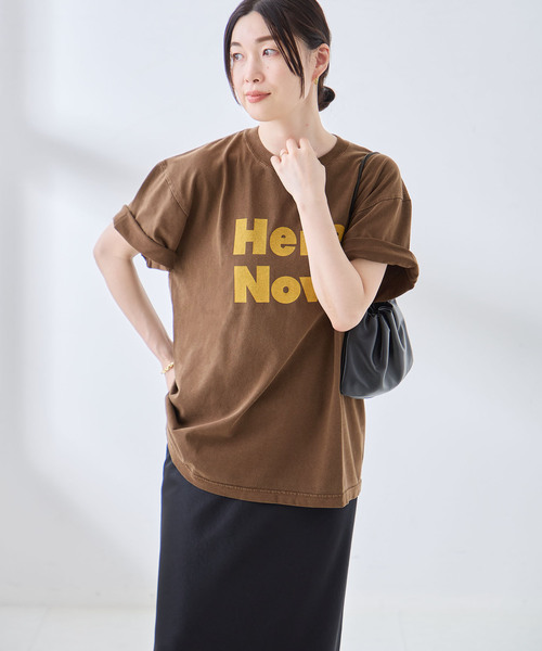 journal standard L'essage(ジャーナルスタンダードレサージュ)の「【Here Now】ピグメントTシャツ(Tシャツ/カットソー・レディース・ラベンダー/ホワイト/ブラウン系その他・FREE)」の2枚目の写真