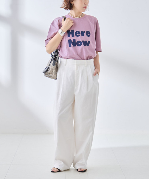 journal standard L'essage(ジャーナルスタンダードレサージュ)の「【Here Now】ピグメントTシャツ(Tシャツ/カットソー・レディース・ラベンダー/ホワイト/ブラウン系その他・FREE)」の5枚目の写真