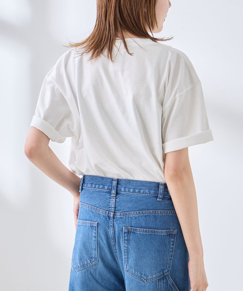 journal standard L'essage(ジャーナルスタンダードレサージュ)の「【Here Now】ピグメントTシャツ(Tシャツ/カットソー・レディース・ラベンダー/ホワイト/ブラウン系その他・FREE)」の7枚目の写真