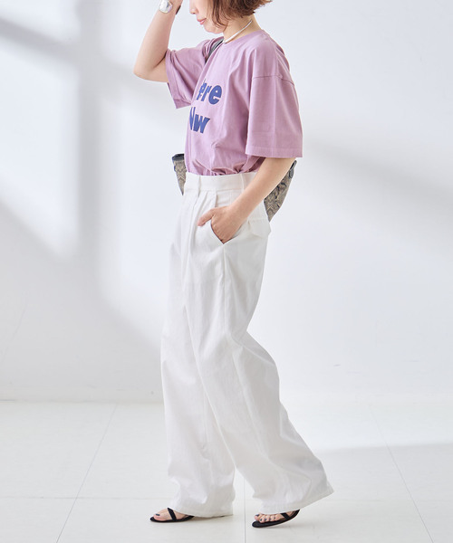 journal standard L'essage(ジャーナルスタンダードレサージュ)の「【Here Now】ピグメントTシャツ(Tシャツ/カットソー・レディース・ラベンダー/ホワイト/ブラウン系その他・FREE)」の19枚目の写真
