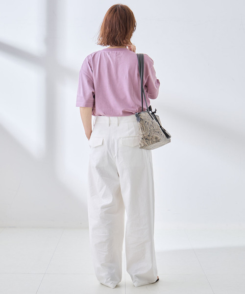 journal standard L'essage(ジャーナルスタンダードレサージュ)の「【Here Now】ピグメントTシャツ(Tシャツ/カットソー・レディース・ラベンダー/ホワイト/ブラウン系その他・FREE)」の20枚目の写真