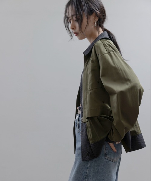 Eimee Law(エイミーロウ)の「ビーズスパン刺繍 レイヤードジャケット(その他アウター・レディース・ライトブラウン/カーキ/ブラック・FREE)」の14枚目の写真