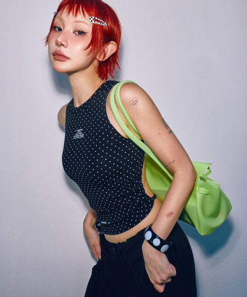 HIGHTIDEFRANKIE(ハイタイドフランキー)の「Summer Brain Halter Neck Top Black(Tシャツ/カットソー・レディース・ブラック・FREE)」の2枚目の写真