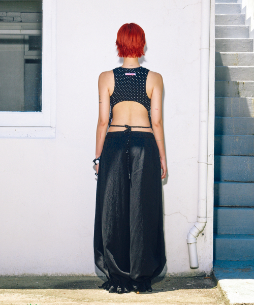 HIGHTIDEFRANKIE(ハイタイドフランキー)の「Summer Brain Halter Neck Top Black(Tシャツ/カットソー・レディース・ブラック・FREE)」の9枚目の写真
