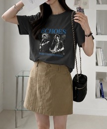 古着風に着映える◎フォトプリント ロゴ ベーシック Tシャツ